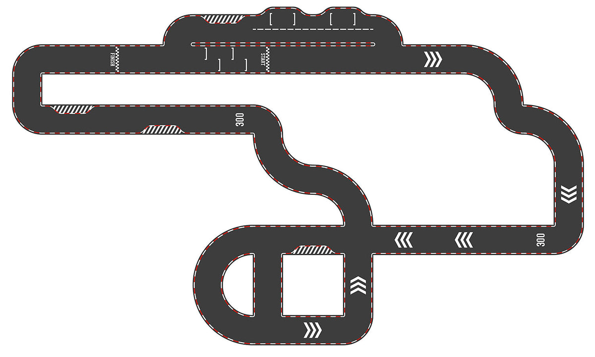 Circuit réversible 42 pièces & ses 2 voitures