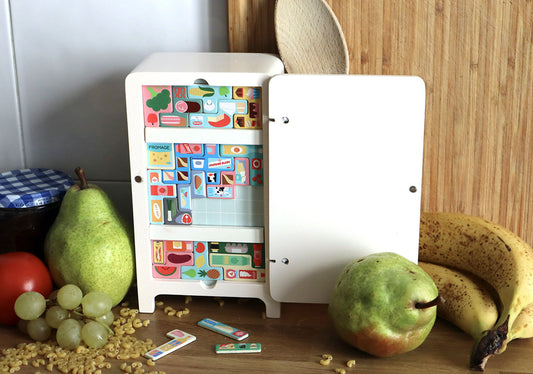 Jeu de logique en bois, "Pack it right" Le Frigo