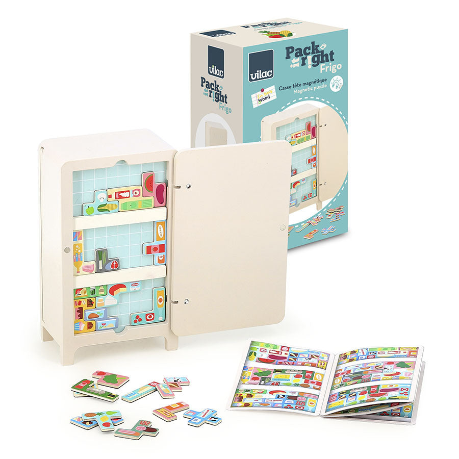Jeu de logique en bois, "Pack it right" Le Frigo