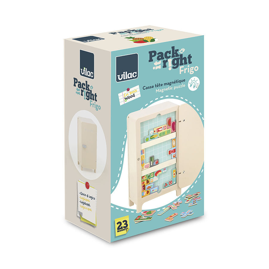 Jeu de logique en bois, "Pack it right" Le Frigo