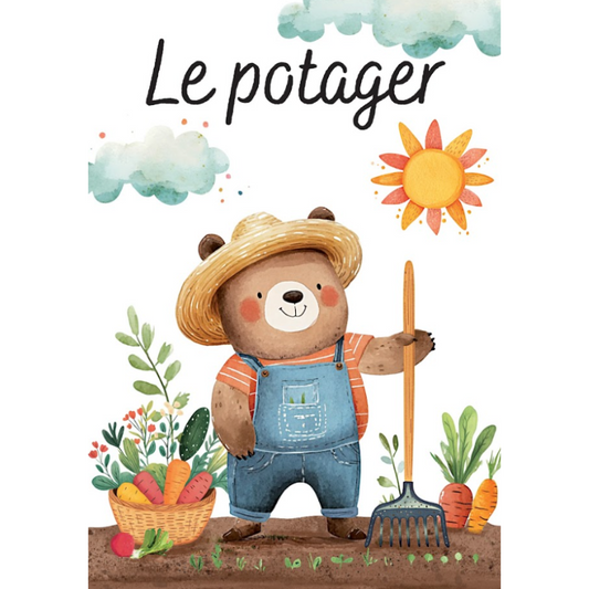 Puzzle magique à l'eau - Le potager
