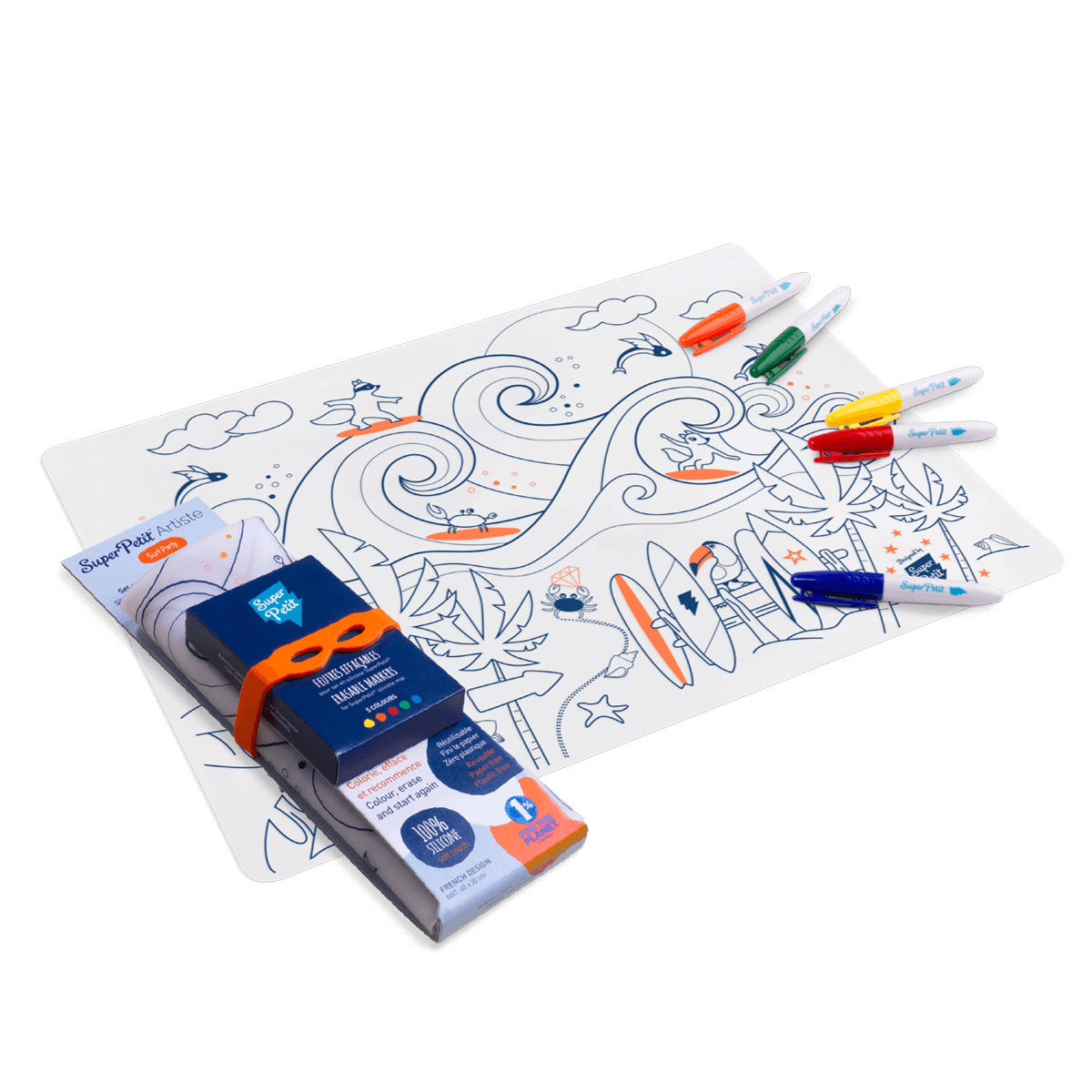 Coloriage réutilisable en silicone - Surf