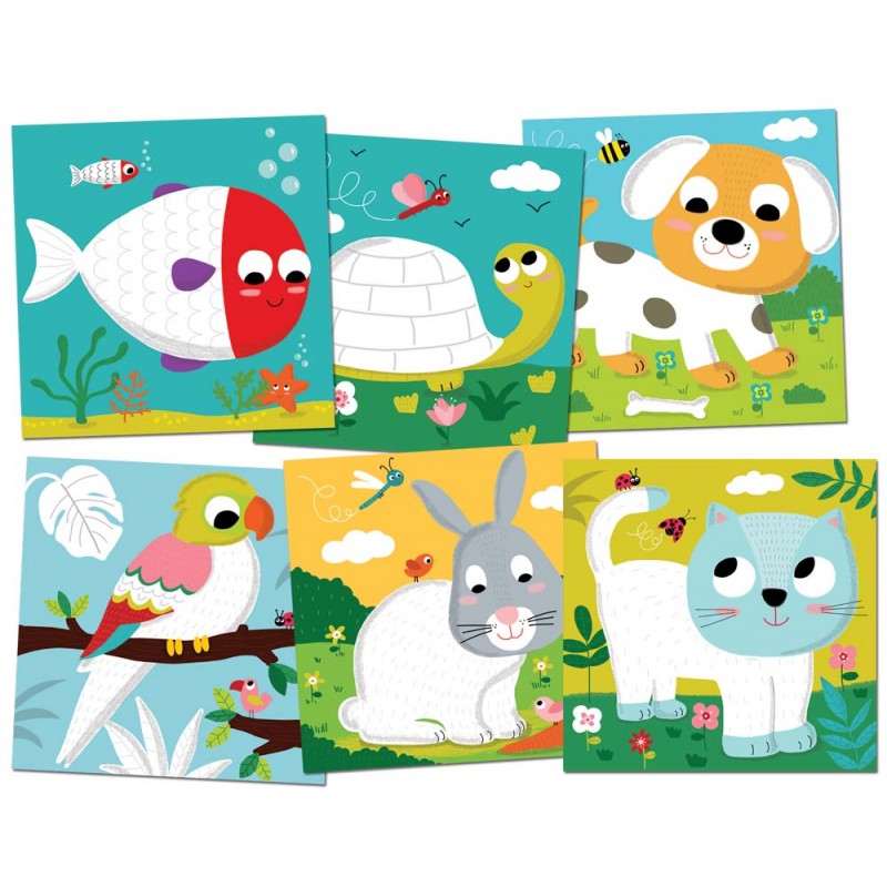 Peinture au doigt " adorables compagnons"