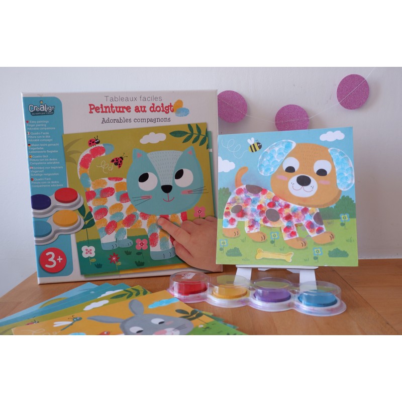 Peinture au doigt " adorables compagnons"