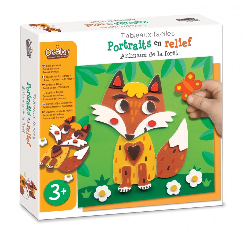 Portraits en relief "Animaux de la forêt"