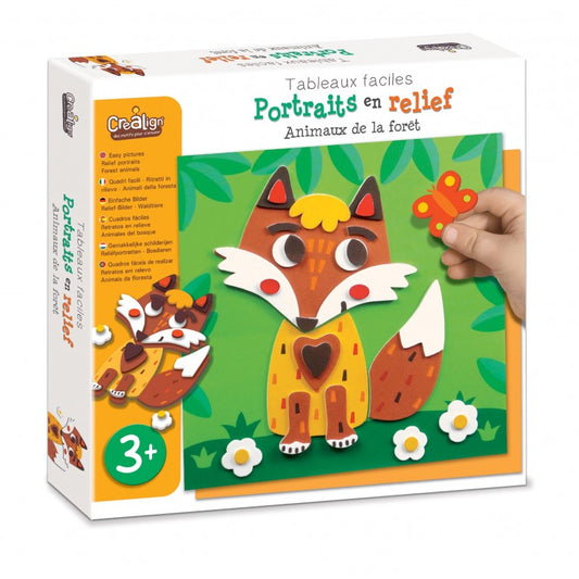 Portraits en relief "Animaux de la forêt"