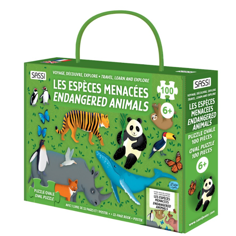 Puzzle circulaire - Les espèces menacées 100 pièces