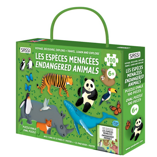 Puzzle circulaire - Les espèces menacées 100 pièces