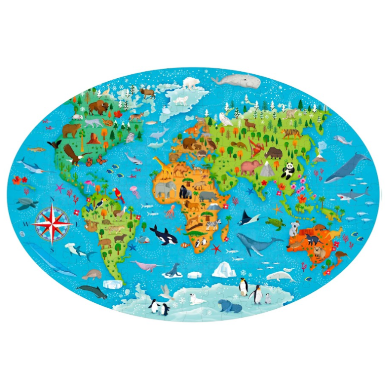 Puzzle circulaire - Les espèces menacées 100 pièces