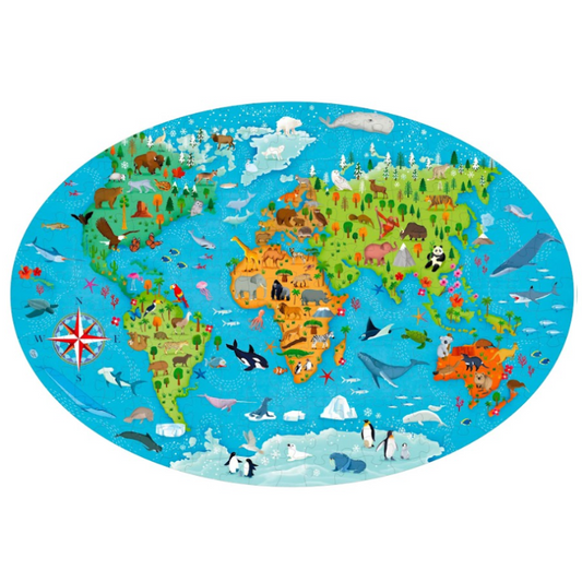 Puzzle circulaire - Les espèces menacées 100 pièces