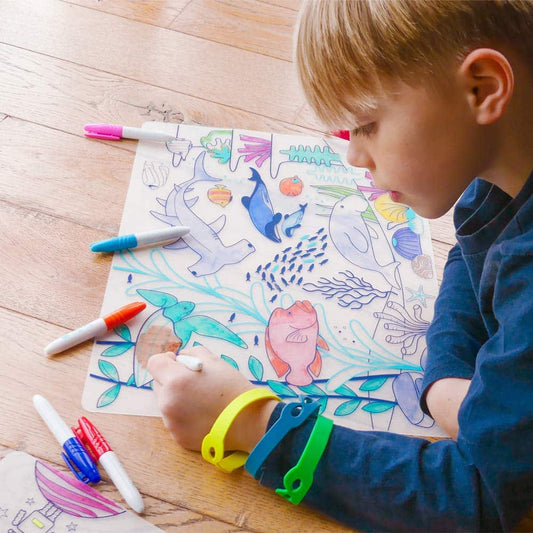 Coloriage réutilisable en silicone - Barrière de corail