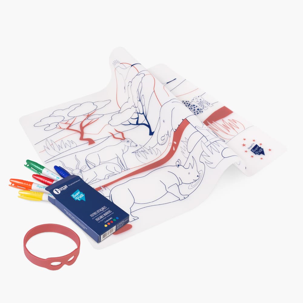 Coloriage réutilisable en silicone - Savane Africaine